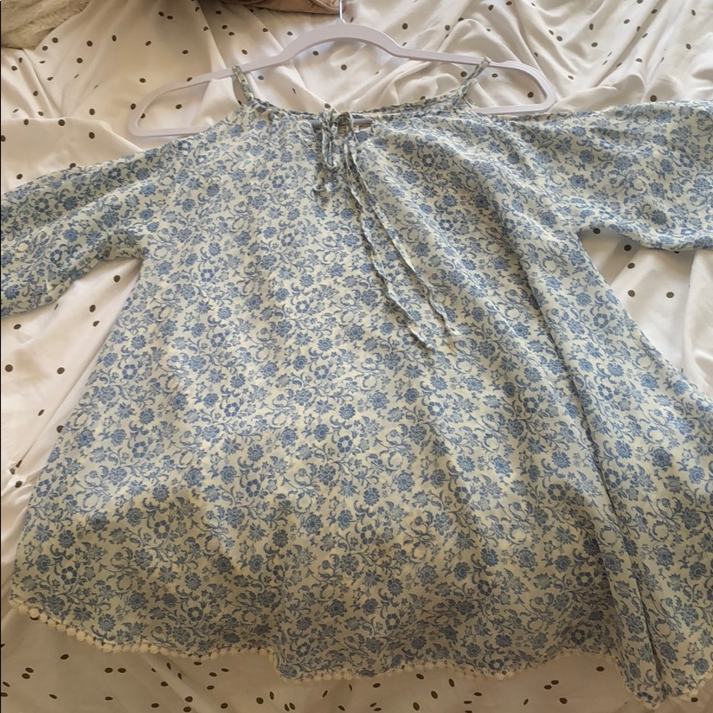 Blue Floral Blouse